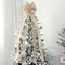 Christmas Tree Topper, Bow Large Christmas Bow Tree Topper, for Xmas Ornament Holiday Home Wedding Thanksgiving Indoor/Outdoor Decoration (Gold)